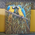 Macaw Parrots Painting by Gail Adams, Print on Canvas